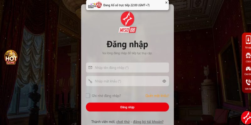 Các bước đăng nhập MISO88 đơn giản 