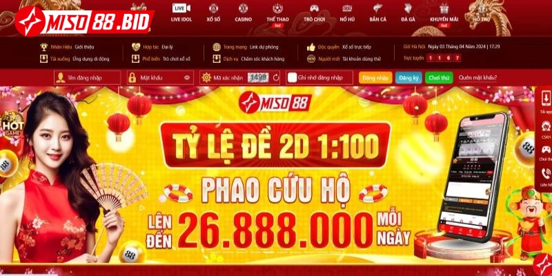 MISO88 là một trong những thương hiệu hàng đầu thị trường đổi thưởng